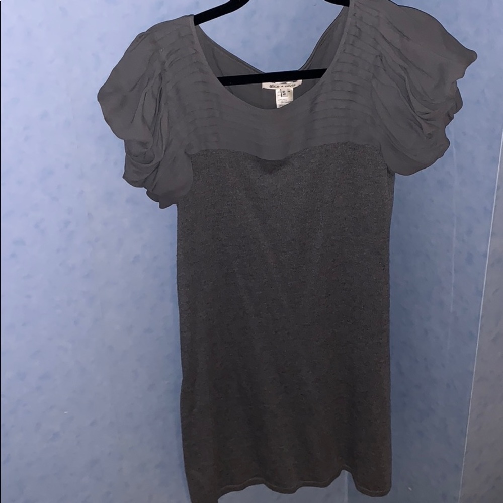 Alice + Olivia Grey Sweater Dress